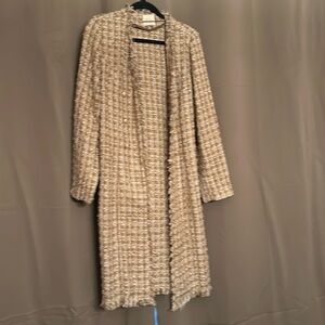 Elie Tahari Metallic Gold Long Coat